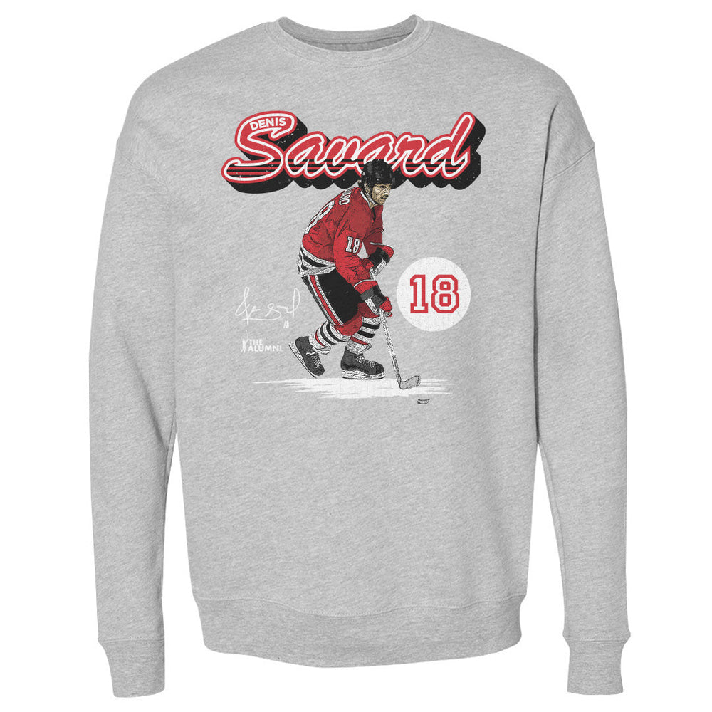 Denis Savard Chicago Retro Script WHT (ONLINE ORDER ONLY)