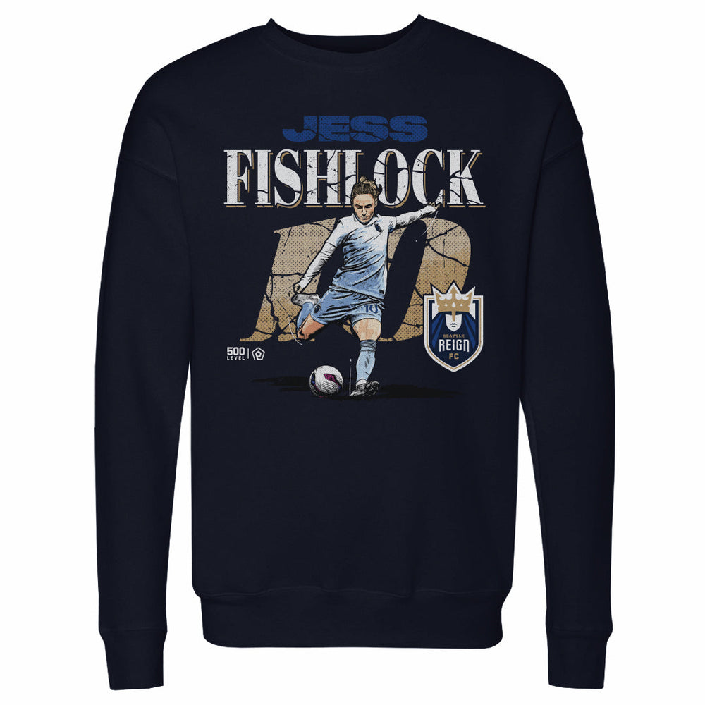 Jess Fishlock Seattle Reign FC Cracked Number WHT (ONLINE ONLY)