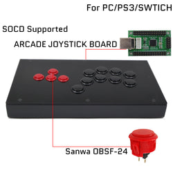 RAC-J802B All Button Leverless Arcade Game Controller for PC/PS/XBOX/SWITCH (Online Only)