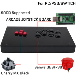 RAC-J800K Leverless Arcade Controller – Mechanical Keyboard All Button Fight Stick for PC/PS5/Xbox/Switch (Online Only)