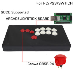 RAC-J801B All Button Leverless Arcade Game Controller for PC/PS/XBOX/SWITCH (Online Only)