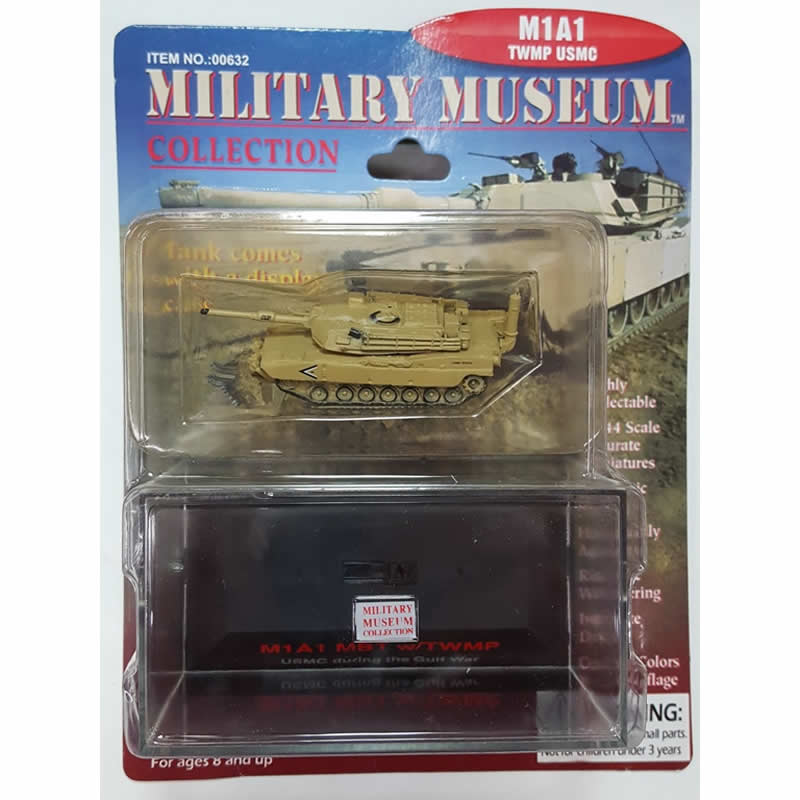 PEG0632 M1A1 with TWMP Gulf War Tank 1/144 Scale Prebuilt Model Tank Pegasus (ONLINE ORDER ONLY)