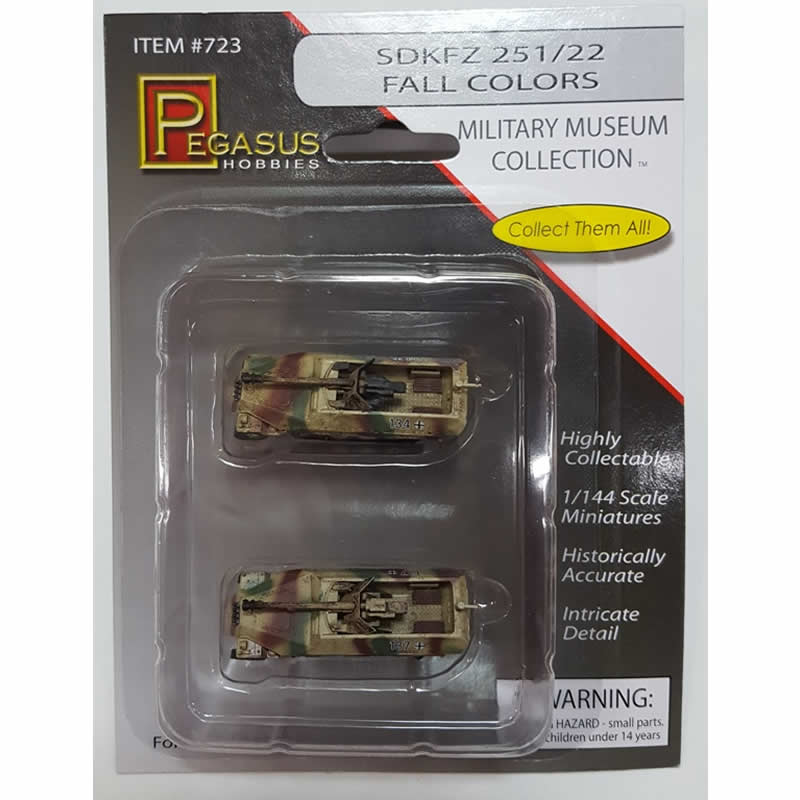 PEG0723 Sdkfz 251-22 Halftrack Fall Colors 1/144 Scale Model Pegasus (ONLINE ORDER ONLY)