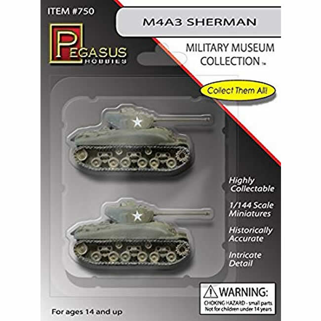 PEG0750 M4A3 1/144 Scale Sherman Tank Miniature Pegasus (ONLINE ORDER ONLY)