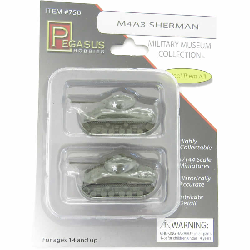 PEG0750 M4A3 1/144 Scale Sherman Tank Miniature Pegasus (ONLINE ORDER ONLY)