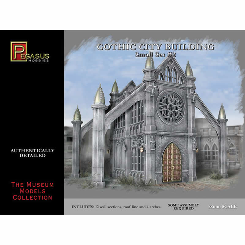 PEG4925 Gothic City Small Building Set 2 Miniature Terrain Pegasus Hobbies (ONLINE ORDER ONLY)