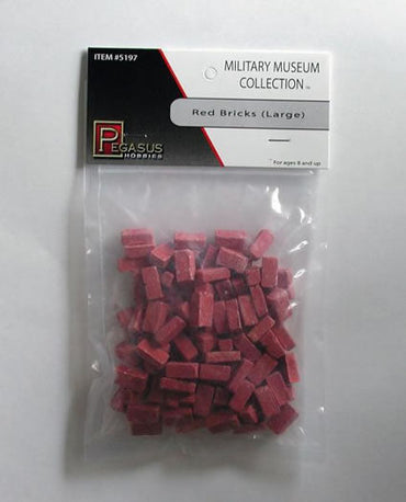 PEG5197 Red Bricks Large 28mm Miniature Terrain Pegasus Hobbies (ONLINE ORDER ONLY)