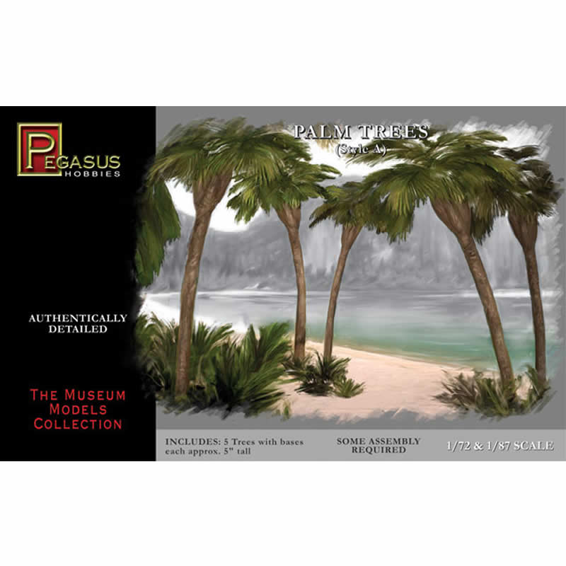 PEG6503 Small Palm Trees Style A Miniature Terrain Pegasus Hobbies (ONLINE ORDER ONLY)