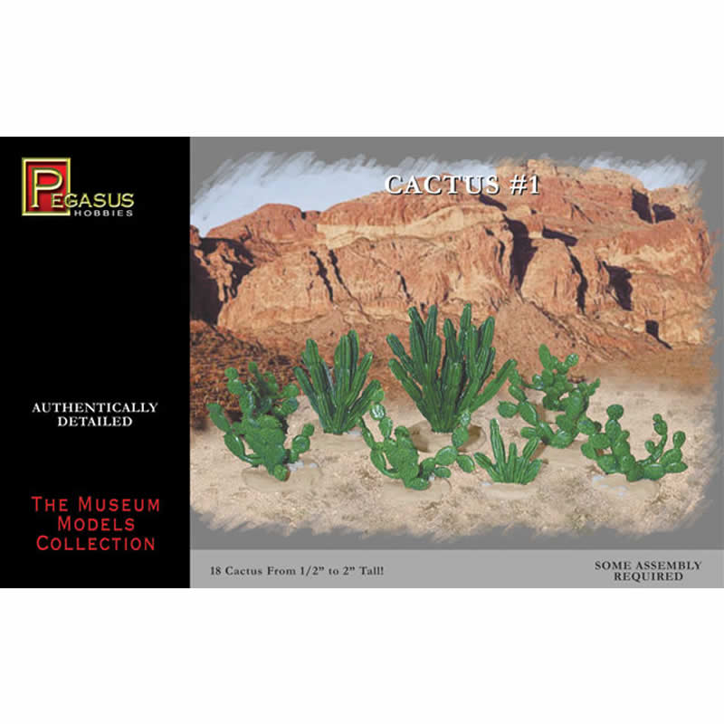 PEG6507 Cactus Terrain Style 1 Miniature Terrain Pegasus Hobbies (ONLINE ORDER ONLY)