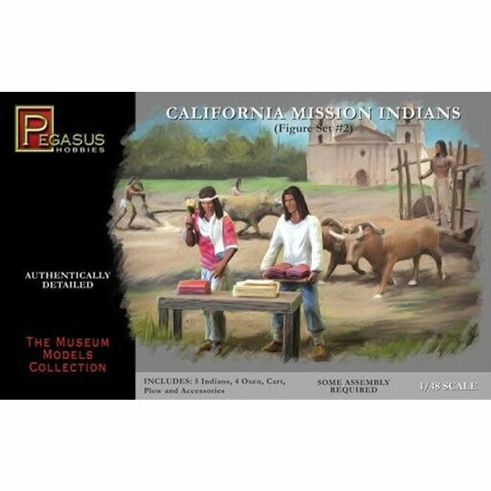 PEG7005 California Mission Indians Set 2 1/48 Scale Plastic Model Kit  Pegasus (ONLINE ORDER ONLY)
