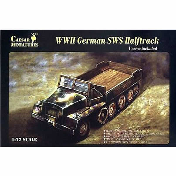 PEG7210 WWII German SWS Halftrack 1/72 Scale Plastic Model Kit Pegasus (ONLINE ORDER ONLY)