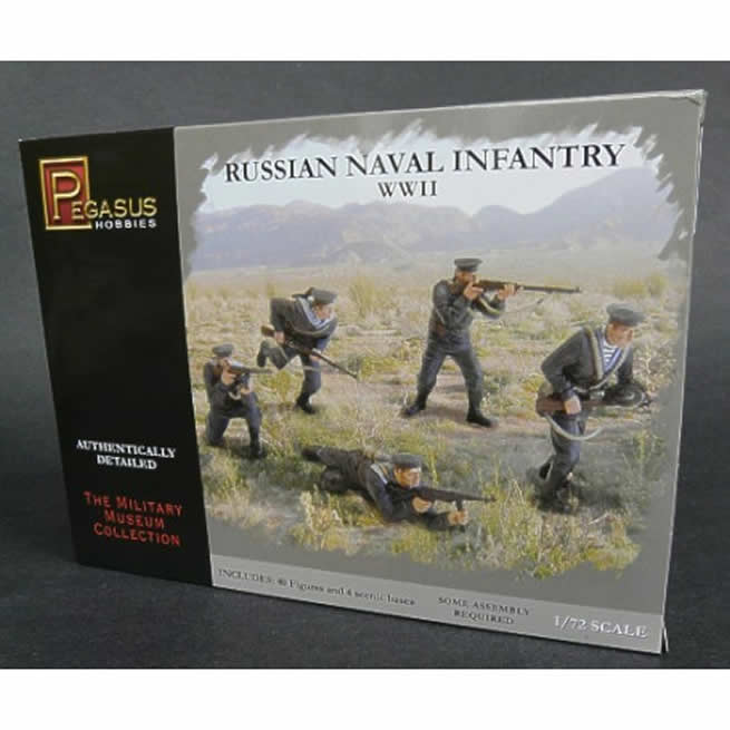 PEG7270 Russian WWII Naval Infantry 1/72 Scale Plastic Model Kit Pegasus (ONLINE ORDER ONLY)