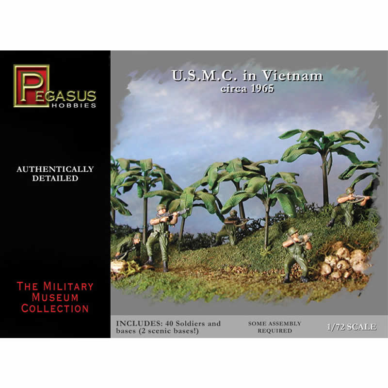 PEG7401 USMC in Vietnam Circa 1965 1/72 Scale Plastic Soldiers Pegasus (ONLINE ORDER ONLY)