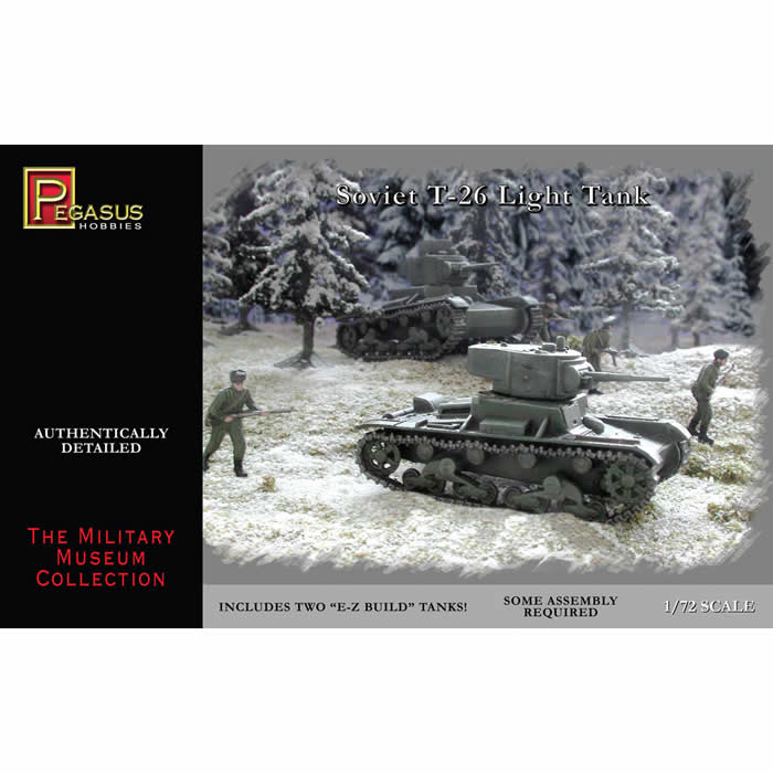 PEG7671 Russian T-26 Light Tanks Plastic Model Kit Pegasus Hobbies (ONLINE ORDER ONLY)