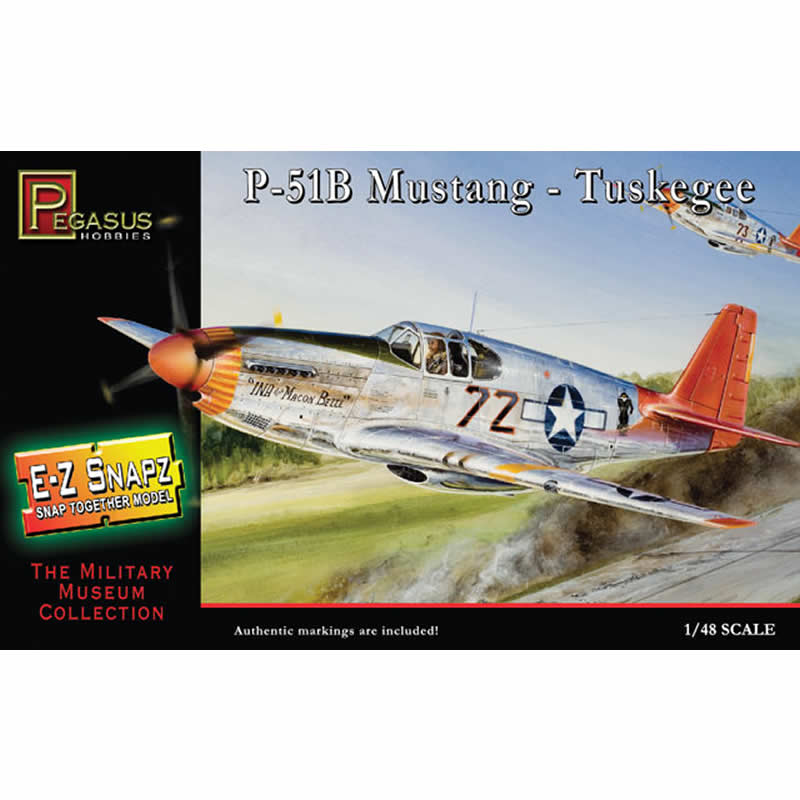 PEG8404 P-51B Mustang (Tuskegee) 1/48 Scale Plastic Model Kit Pegasus Hobbies (ONLINE ORDER ONLY)