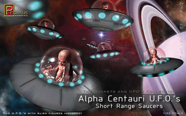 PEG9102 Alpha Centauri U.F.O.s 1/32 Scale Plastic Model Kit Pegasus Hobbies (ONLINE ORDER ONLY)