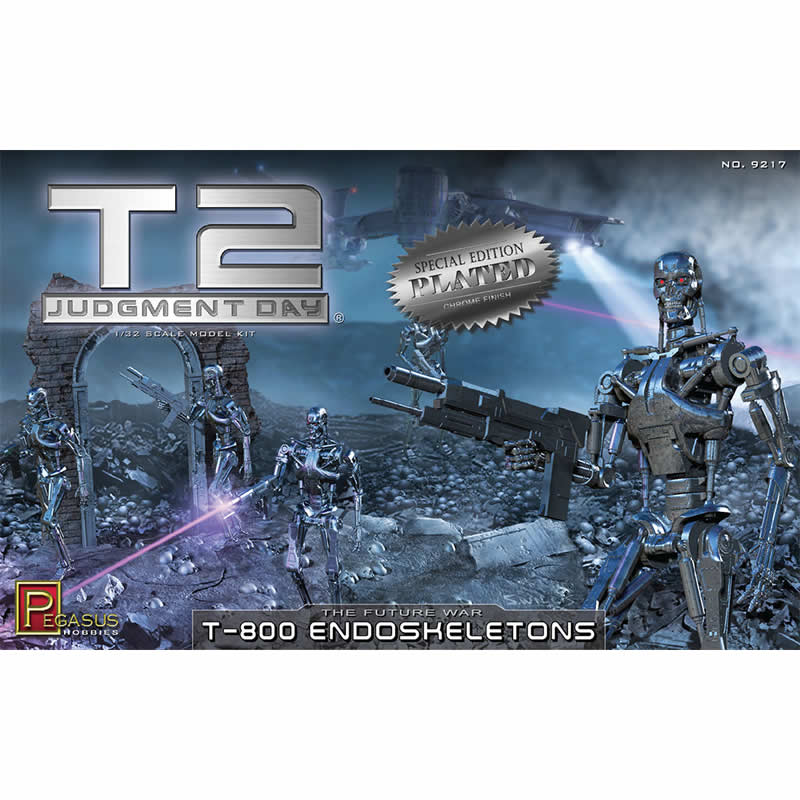 PEG9217 Terminator 2 T-800 Chrome Finish Endoskeleton 1/32 Scale Plastic Model Kit Pegasus (ONLINE ORDER ONLY)