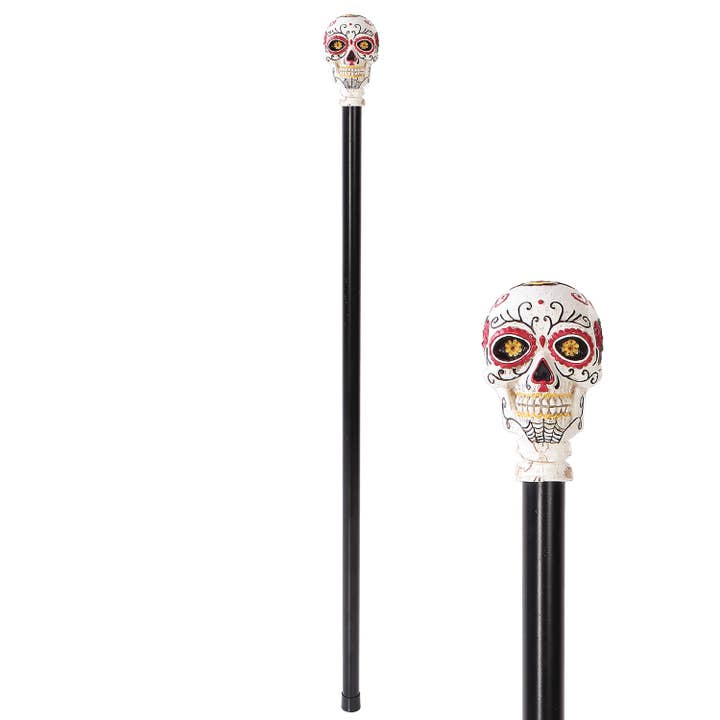 Day of the Dead Sugar Skull Decorative Walking Cane (ONLINE ORDER ONLY)