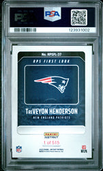 Graded 2025 Panini Instant TreVeyon Henderson #RPSFL37 RPS First Look Rookie RC Football Card PSA 9 Mint (ONLINE ORDER ONLY)