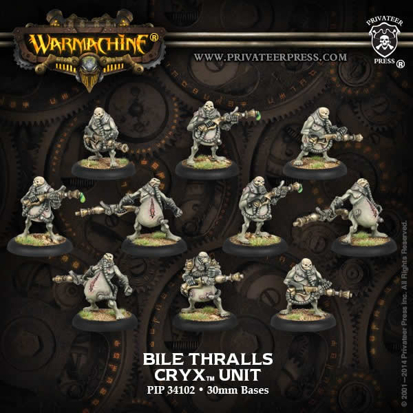 PIP34102 Bile Thralls Unit Cryx Warmachine Miniatures Game (ONLINE ORDER ONLY)