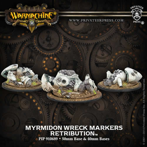 PIP91068 Myrmidon Wreck Markers Retribution of Scyrah Privateer Press (ONLINE ORDER ONLY)