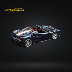 TPC Novitec 488 Roadster Metallic Blue - Silver Stripe 1:64 (ONLINE ORDER ONLY)