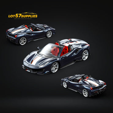 TPC Novitec 488 Roadster Metallic Blue - Silver Stripe 1:64 (ONLINE ORDER ONLY)