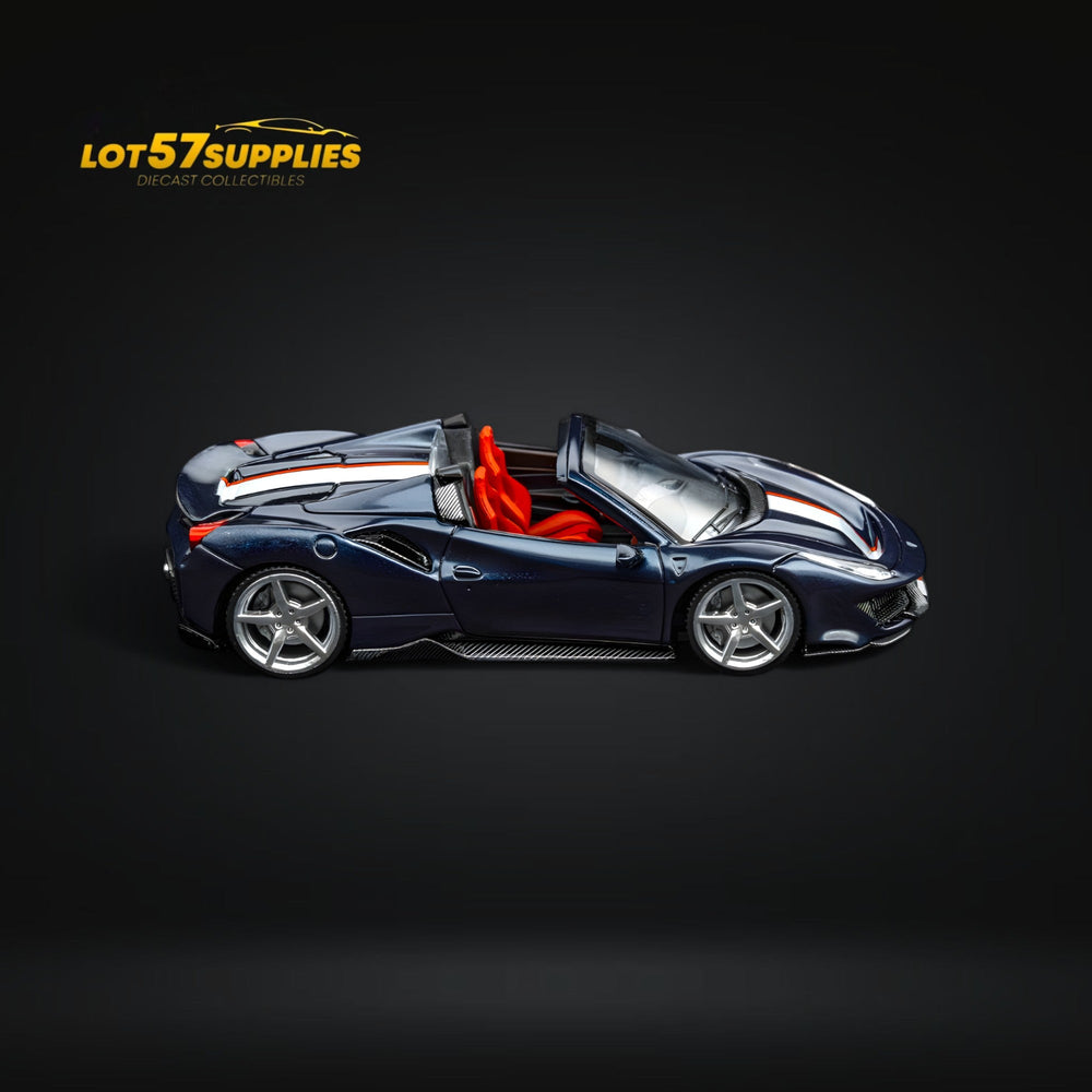 TPC Novitec 488 Roadster Metallic Blue - Silver Stripe 1:64 (ONLINE ORDER ONLY)