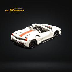 TPC Novitec 488 Roadster Pearl White - Red Stripe 1:64 (ONLINE ORDER ONLY)