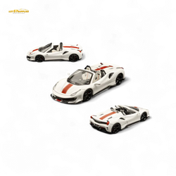 TPC Novitec 488 Roadster Pearl White - Red Stripe 1:64 (ONLINE ORDER ONLY)
