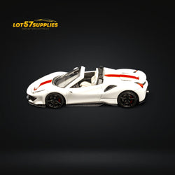TPC Novitec 488 Roadster Pearl White - Red Stripe 1:64 (ONLINE ORDER ONLY)