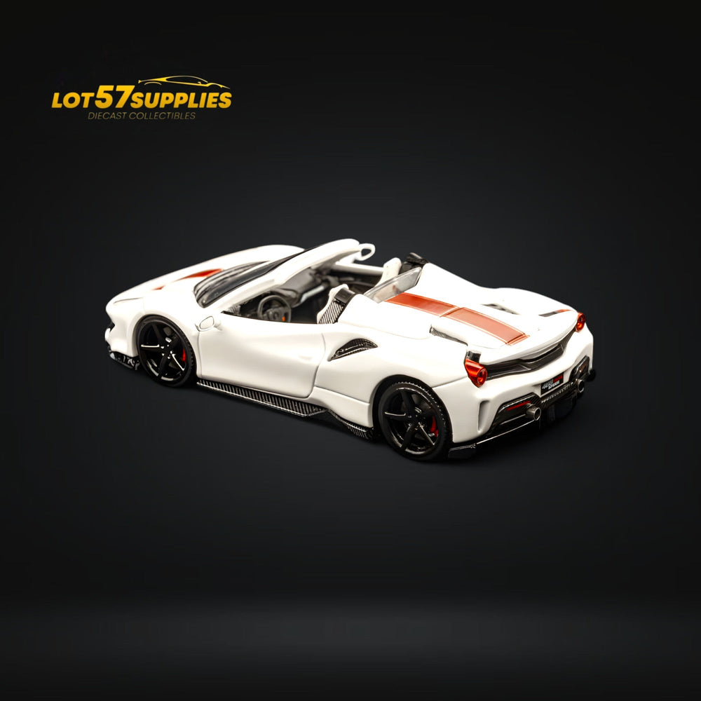 TPC Novitec 488 Roadster Pearl White - Red Stripe 1:64 (ONLINE ORDER ONLY)