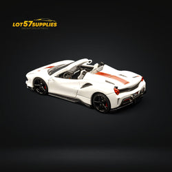 TPC Novitec 488 Roadster Pearl White - Red Stripe 1:64 (ONLINE ORDER ONLY)