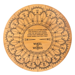 Project Genius: Wooden Puzzle - Ecologicals Bamboo Puzzles - Wheel of Words
