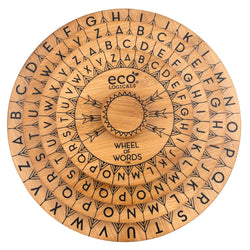 Project Genius: Wooden Puzzle - Ecologicals Bamboo Puzzles - Wheel of Words