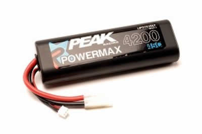 PKR00568 Peak Racing PowerMax Sport LiPo 4200Mah 7.4 Volt Tamiya Plug (ONLINE ORDER ONLY)