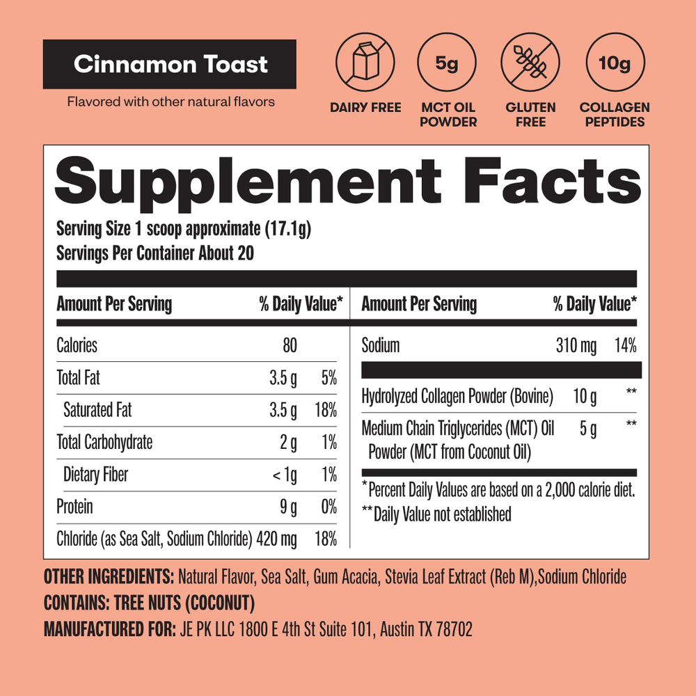 Grass-Fed Collagen Peptides & MCT Brain Boost (ONLINE ORDER ONLY)