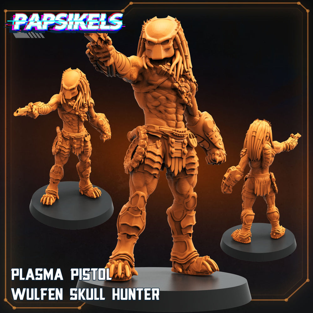 3D Printed Papsikels Plasma Pistol Wulfen Skull Hunter 28mm 32mm (Online Only)