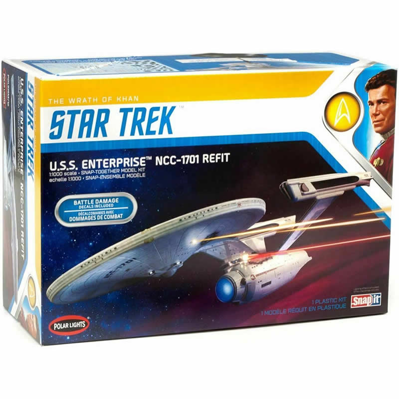PLL974 USS Enterprise NCC-1701 Refit 1/1000 Scale Plastic Model Kit Polar Lights (ONLINE ORDER ONLY)