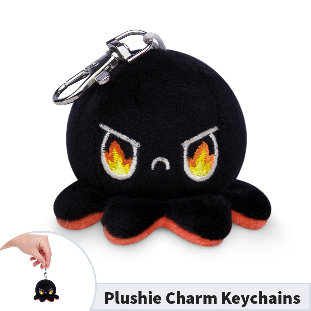 TeeTurtle Plushie Charm Keychain: Rage Black Octopus (ONLINE ORDER ONLY)