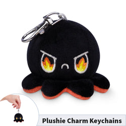 TeeTurtle Plushie Charm Keychain: Rage Black Octopus (ONLINE ORDER ONLY)