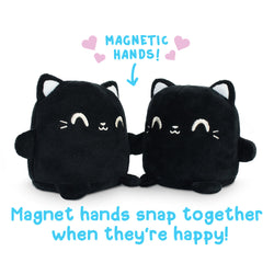TeeTurtle Reversible Cat: Black Plushmate (Mini) (ONLINE ORDER ONLY)