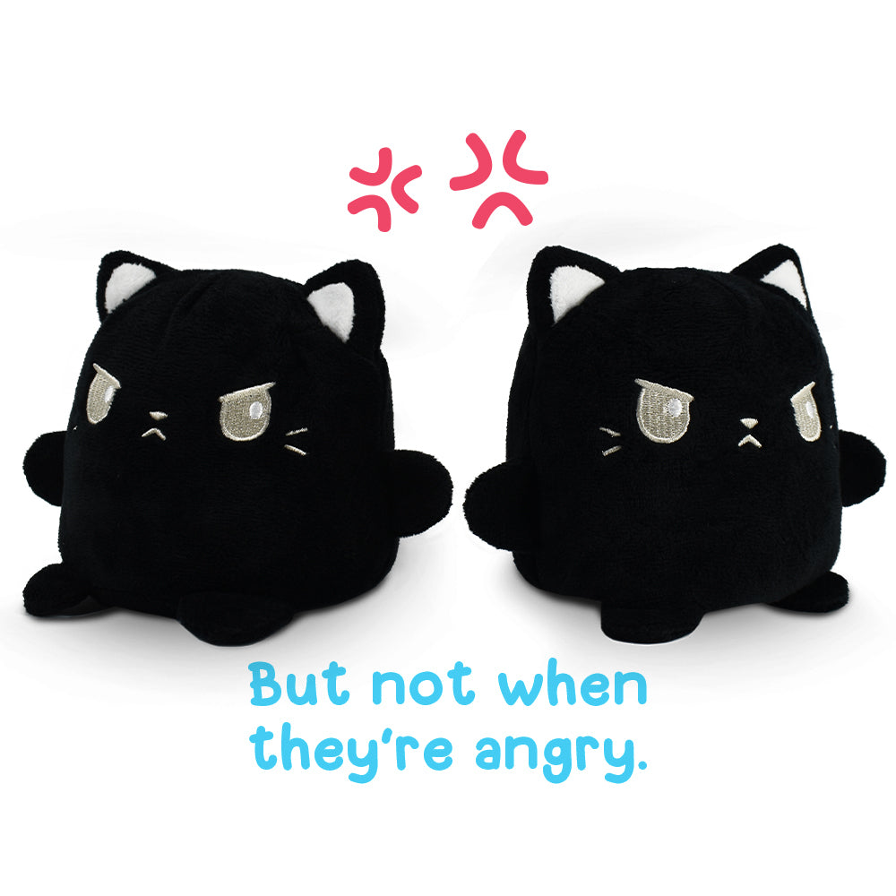 TeeTurtle Reversible Cat: Black Plushmate (Mini) (ONLINE ORDER ONLY)