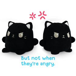 TeeTurtle Reversible Cat: Black Plushmate (Mini) (ONLINE ORDER ONLY)