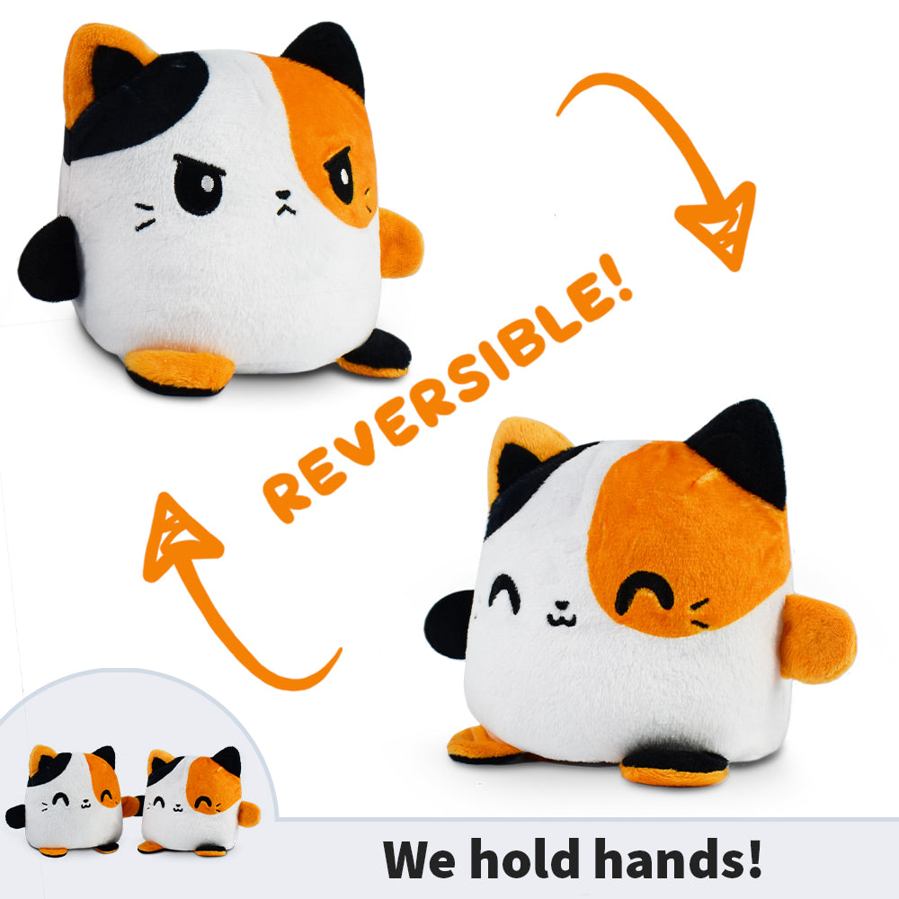 TeeTurtle Reversible Cat: Calico Plushmate (Mini) (ONLINE ORDER ONLY)