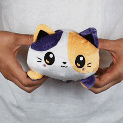 TeeTurtle Reversible Cat: Calico Happy/Worried (Mini) (ONLINE ORDER ONLY)
