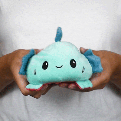 TeeTurtle Reversible Sea Monster: Aqua/Pink (Mini) (ONLINE ORDER ONLY)
