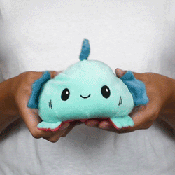 TeeTurtle Reversible Sea Monster: Aqua/Pink (Mini) (ONLINE ORDER ONLY)