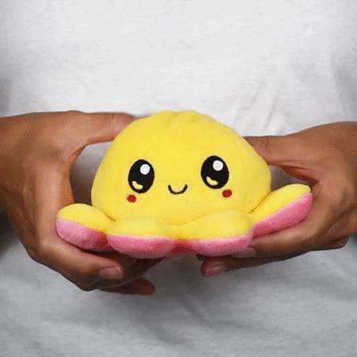 TeeTurtle Reversible Octopus: Yellow/Pink (Mini) (ONLINE ORDER ONLY)