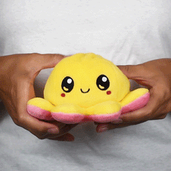 TeeTurtle Reversible Octopus: Yellow/Pink (Mini) (ONLINE ORDER ONLY)